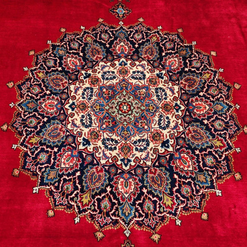 X13 antique hand knotted - 10'x13'antique, hand-knotted